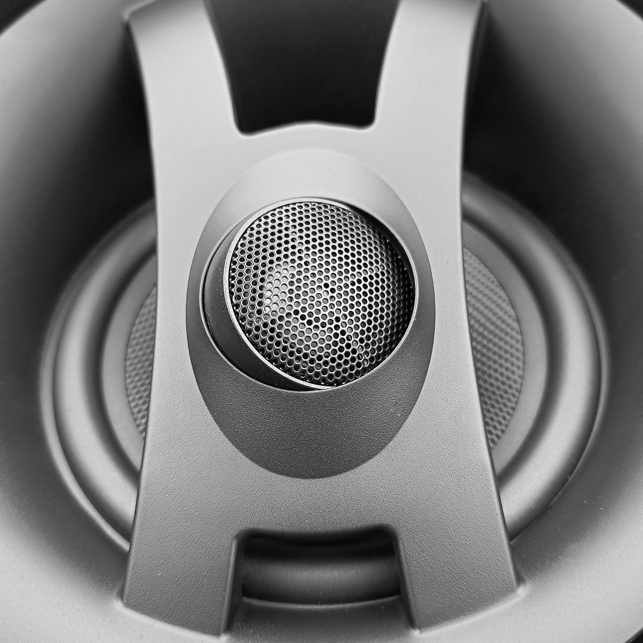 MFR 6.5" Edgeless Angled Ceiling Speaker for Whole House Audio, Home Theater, Indoor/Outdoor, Bath, Kitchen, Covered Porches