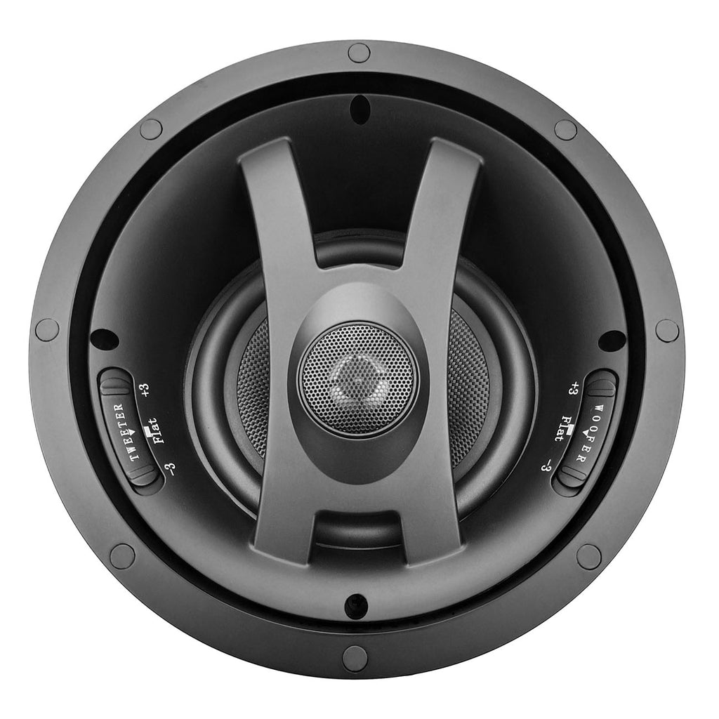 MFR 6.5" Edgeless Angled Ceiling Speaker for Whole House Audio, Home Theater, Indoor/Outdoor, Bath, Kitchen, Covered Porches