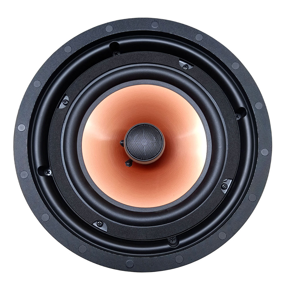 MFR 8" Ceiling Speakers, 120W 2-Way in-Ceiling/Wall Round Surround Sound for Whole House Audio, Home Theater, Indoor/Outdoor - Bath, Kitchen, Porches, 8 Ohms